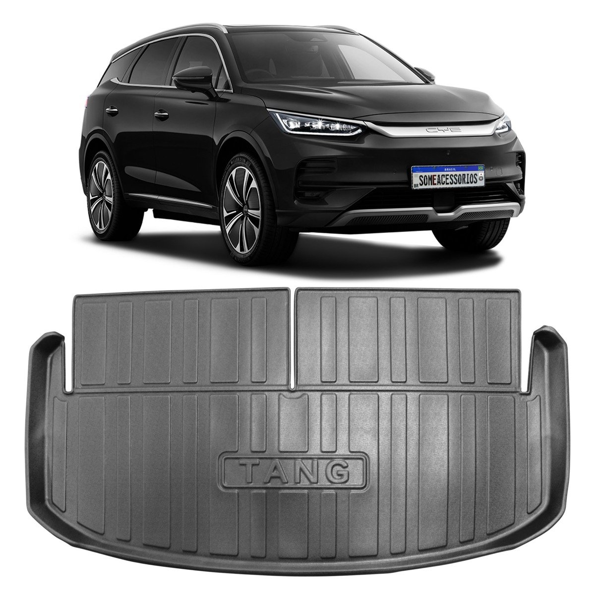 Tapete de porta-malas BYD Tan (escrito Tang) EV DMI DMP 5 ou 7 Lugares