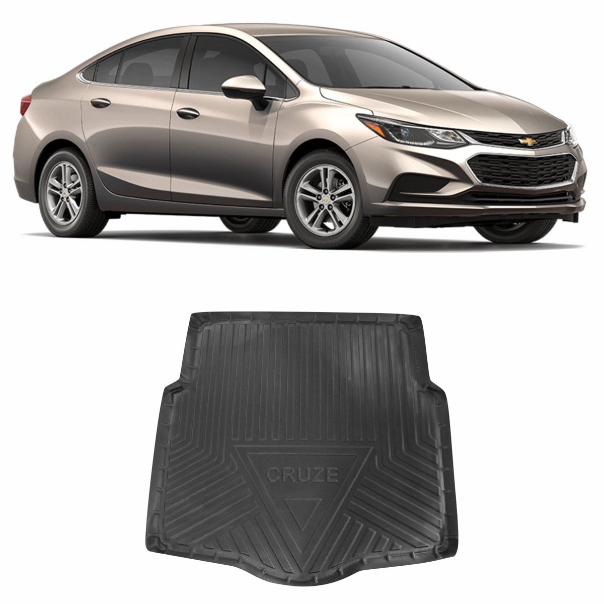 Tapete de porta-malas Chevrolet Cruze 2015 até 2019