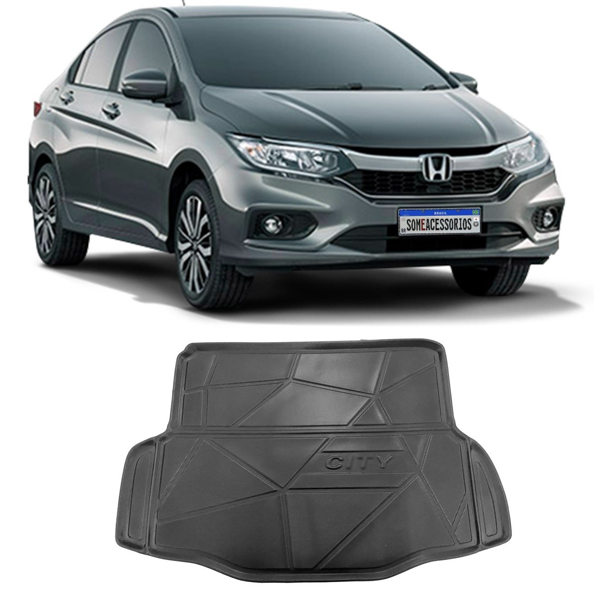 Tapete de porta-malas Honda City Sedan 2020 em diante