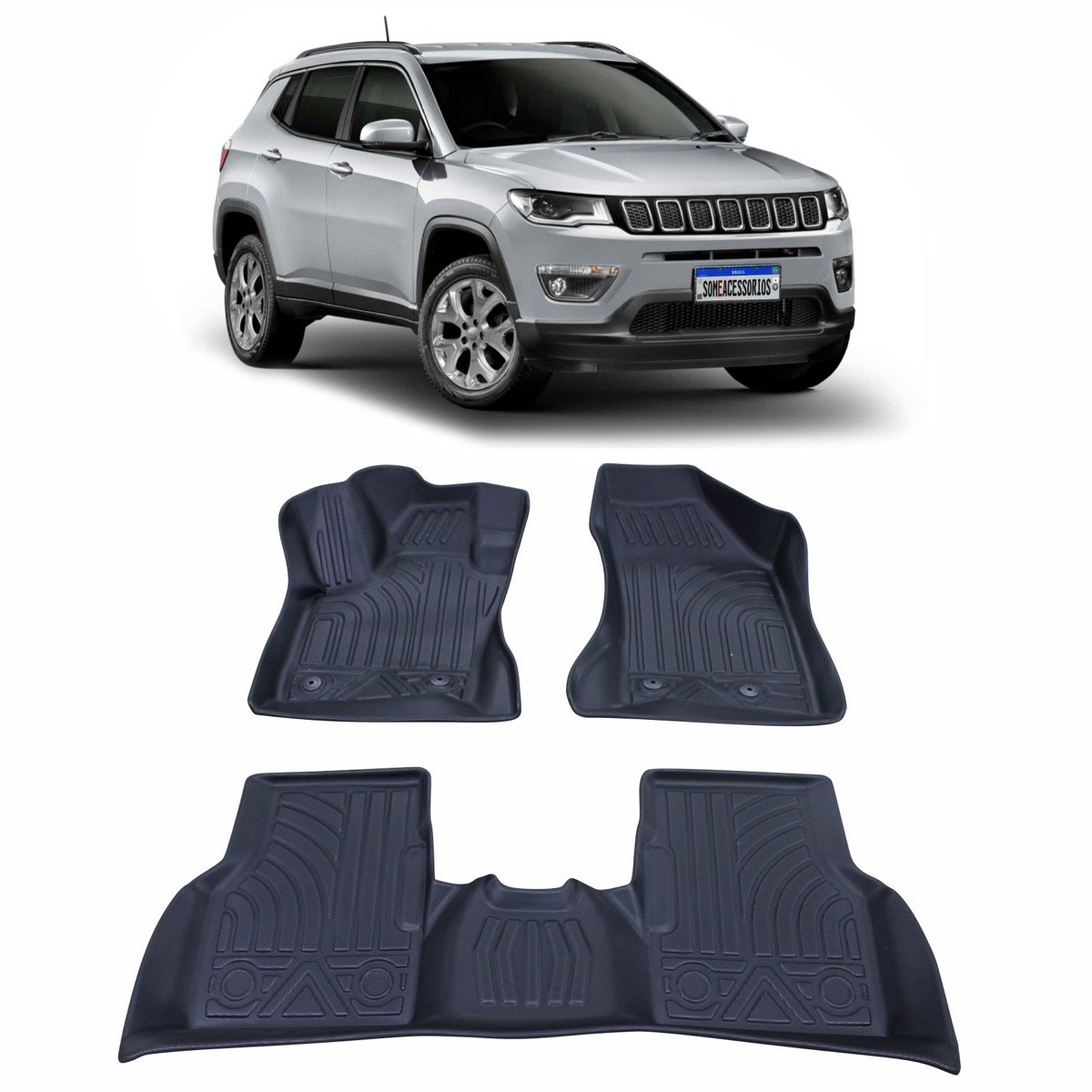 Tapete bandeja Jeep Compass 2017 em diante