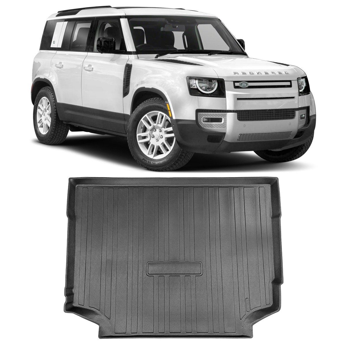Tapete de porta-malas Land Rover Defender 110 2020 até 2023 7 Lugares