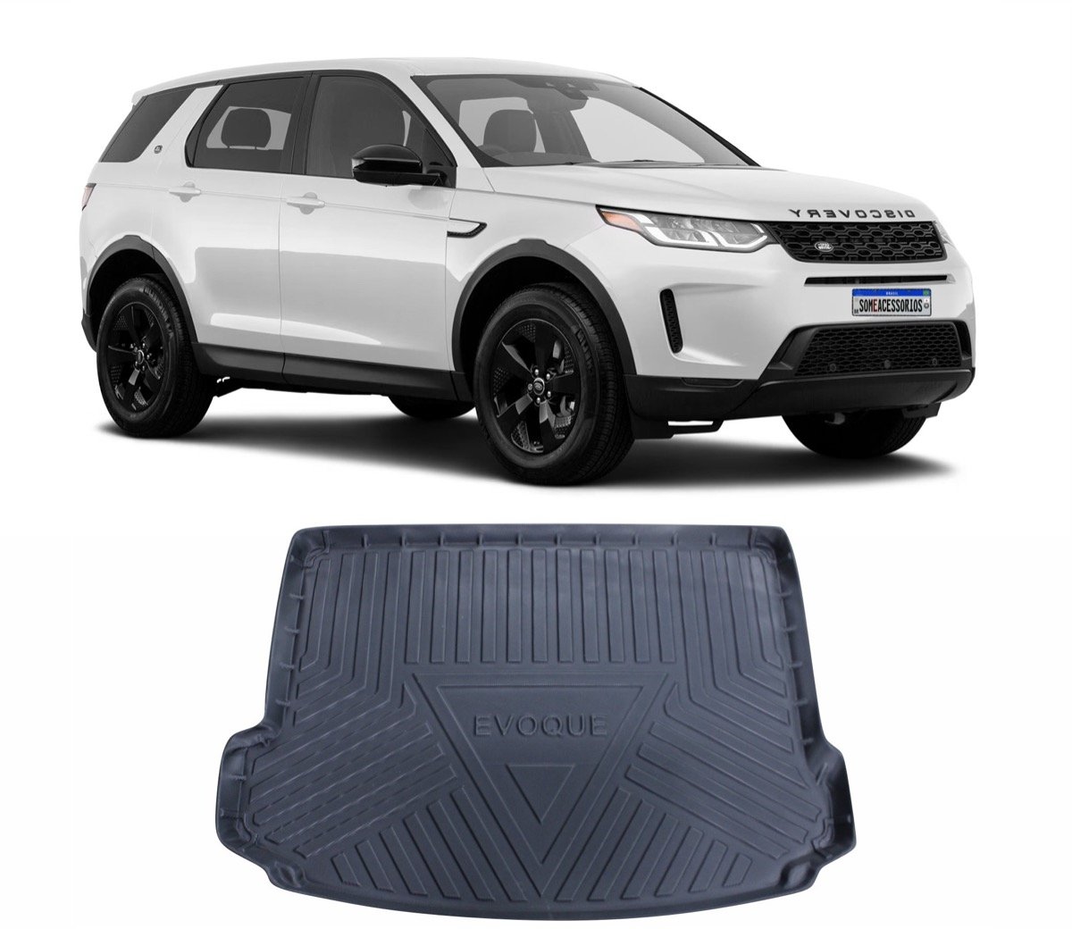 Tapete de porta-malas Land Rover Discovery Sport 2016 até 2019 As 4 Zonas de Ar Condicionado