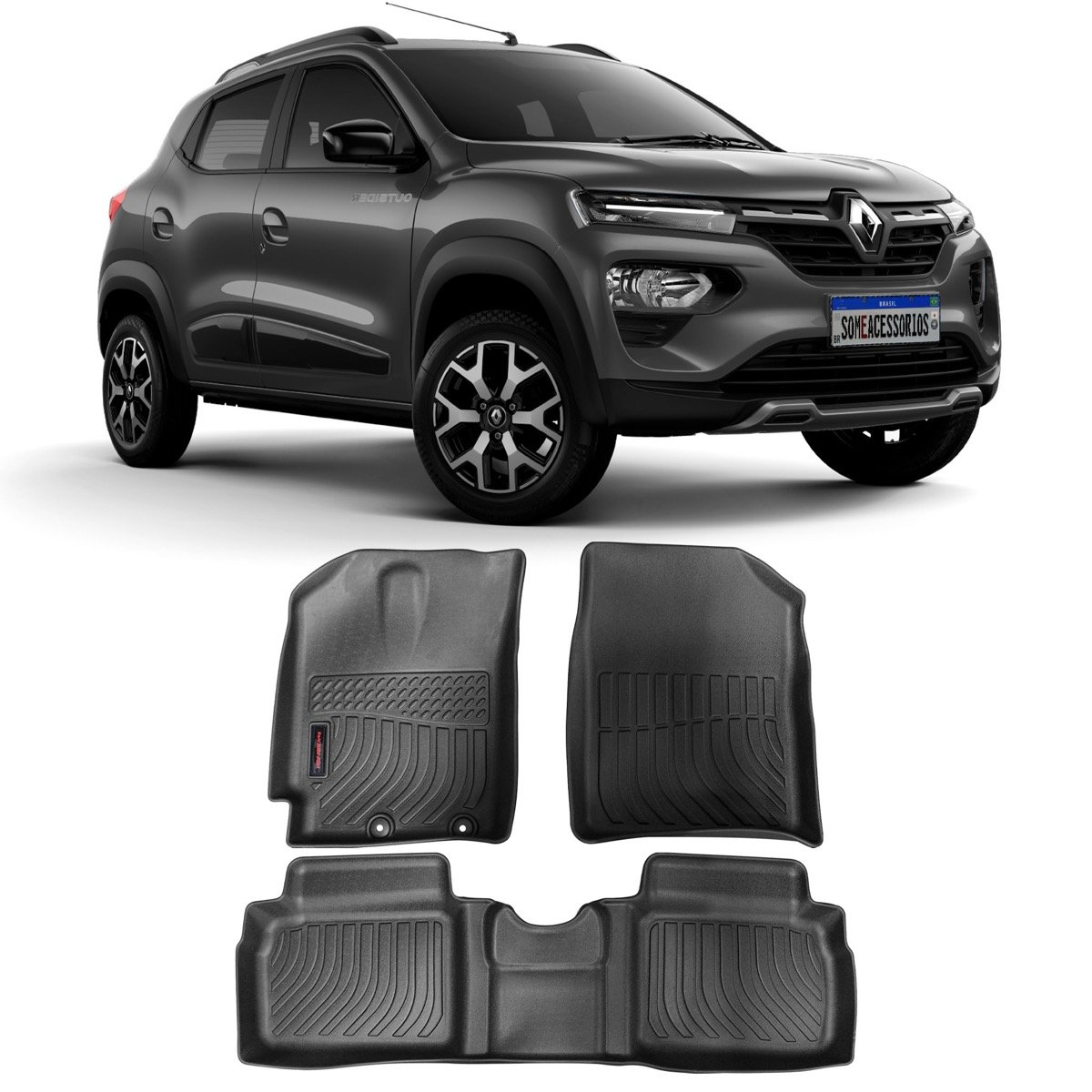 Tapete bandeja Renault Kwid 2022 até 2024 Light sem Trava