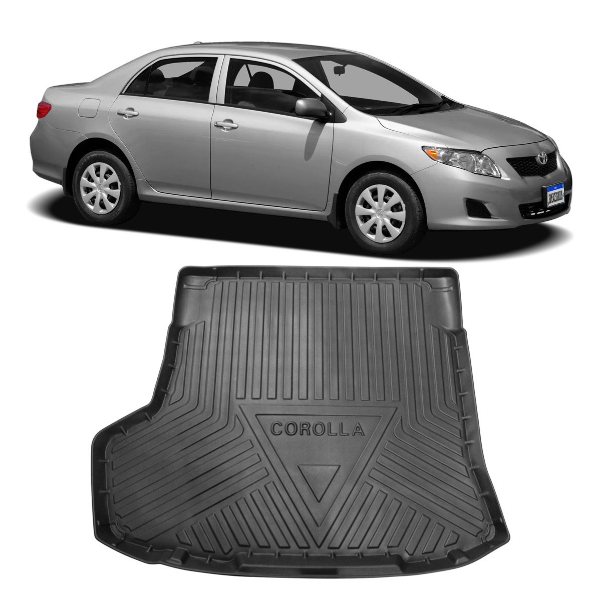 Tapete de porta-malas Toyota Corolla 2007 até 2013 Extensao 5D