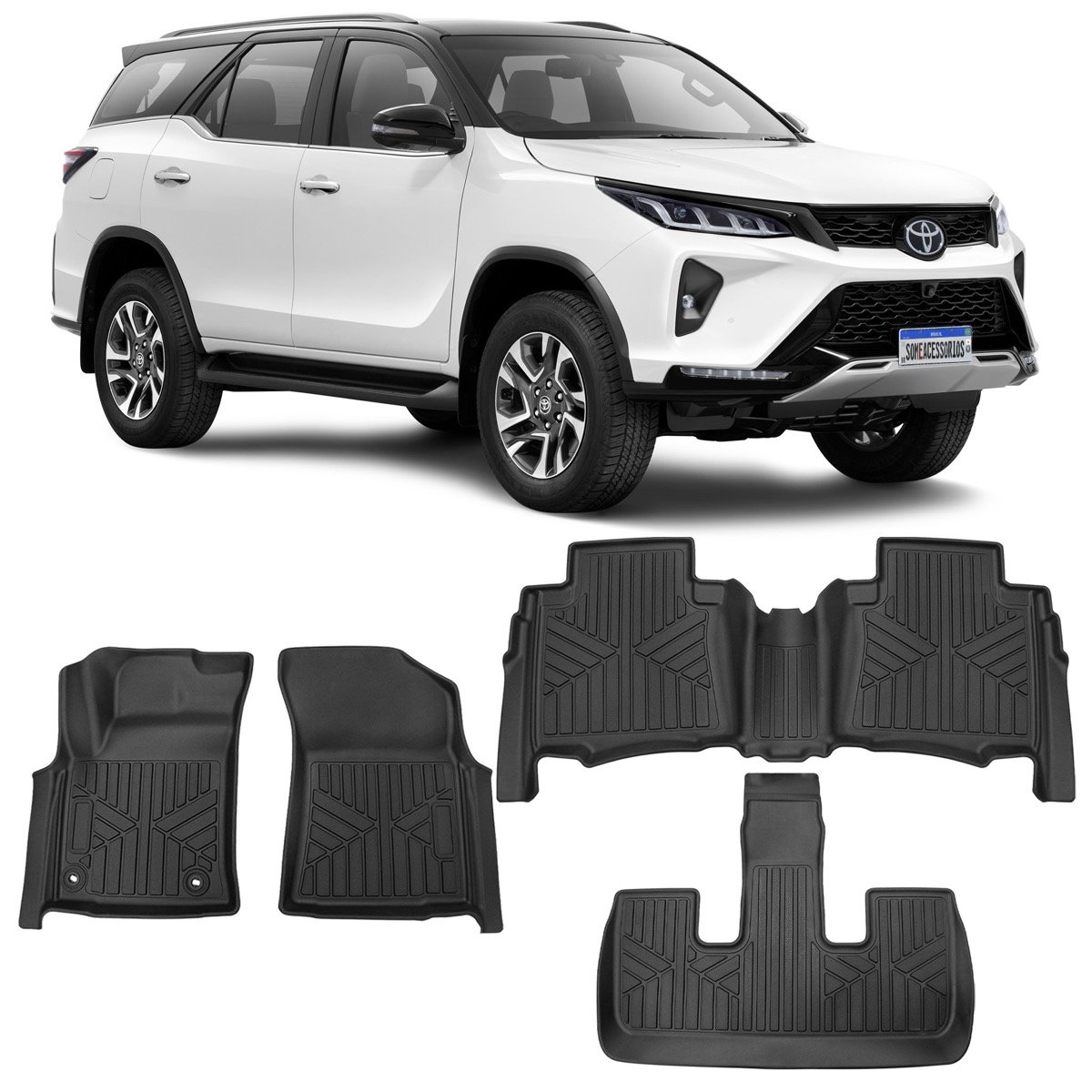 Tapete bandeja Toyota SW4 2025 em diante 7 Lugares