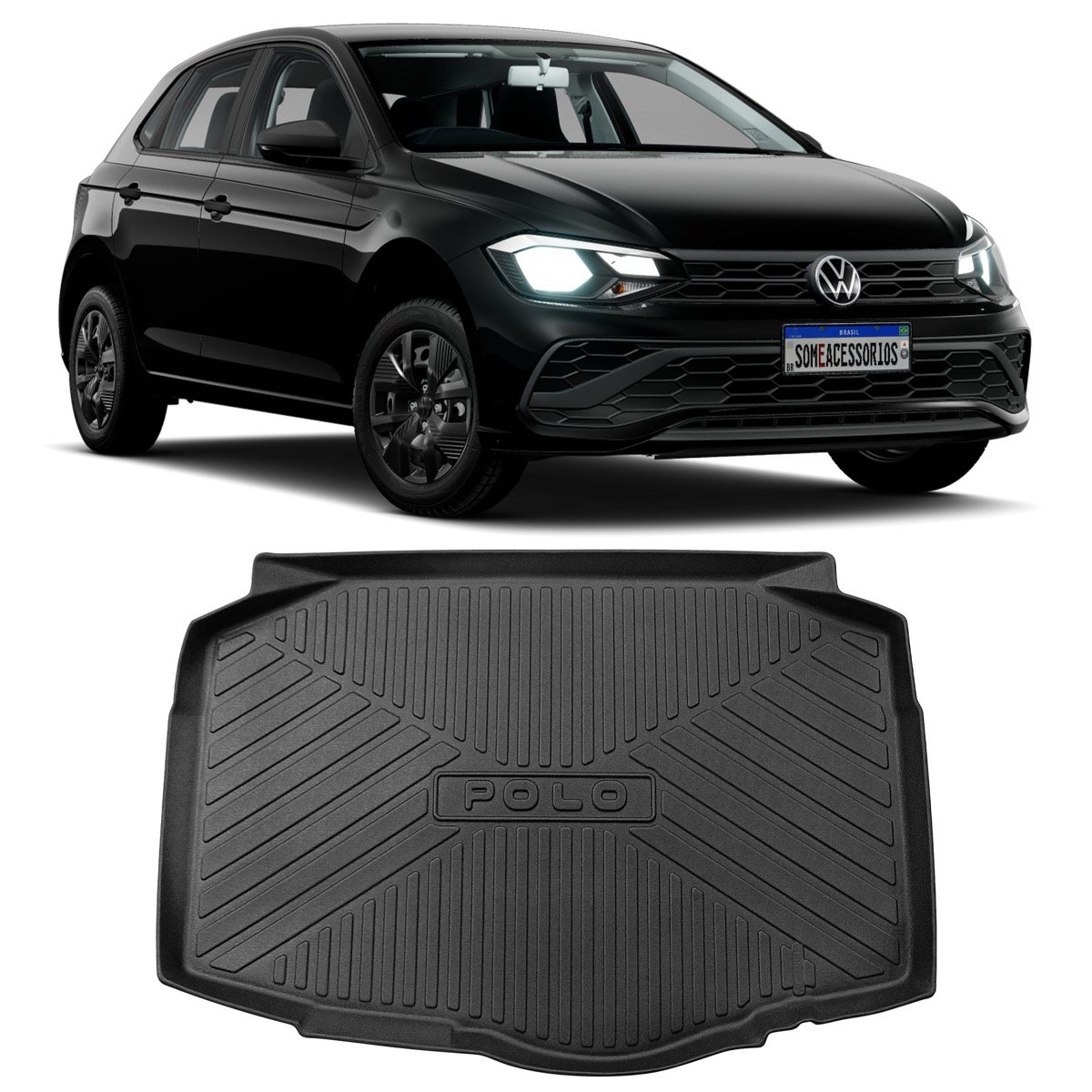 Tapete de porta-malas Volkswagen Polo 2025 em diante